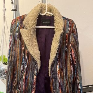 Mink Pink multi-color “it’s all happening” coat. S
